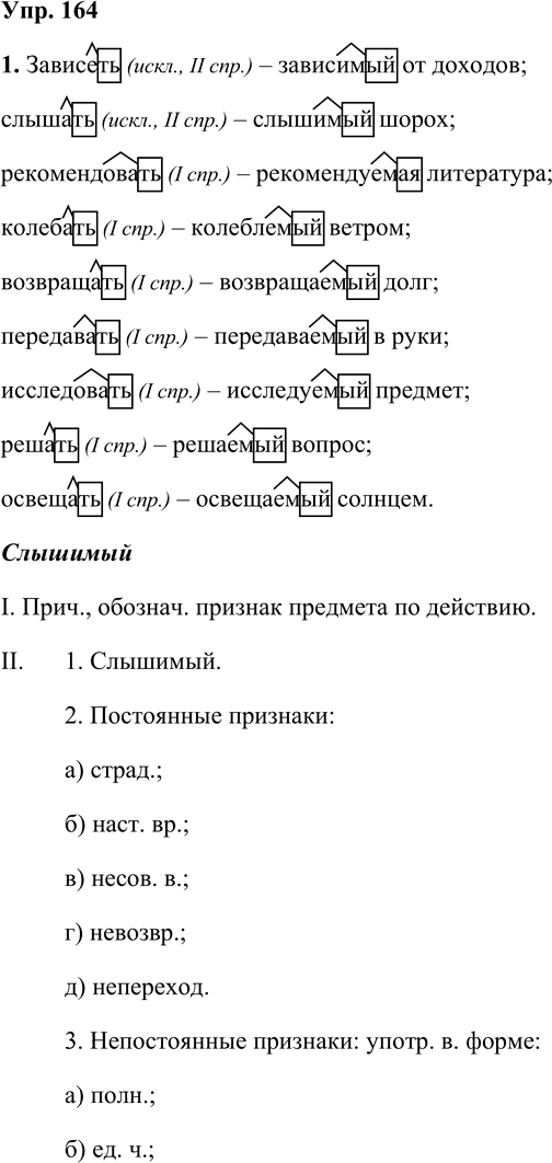 Иллюстрация к решению «Упр.164 Часть 1 ГДЗ Львова Львов 7 класс (Русский язык)», 1