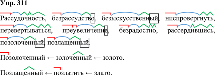 Иллюстрация к решению «Упр.311 ГДЗ Бабайцева 10-11 класс (Русский язык)», 1