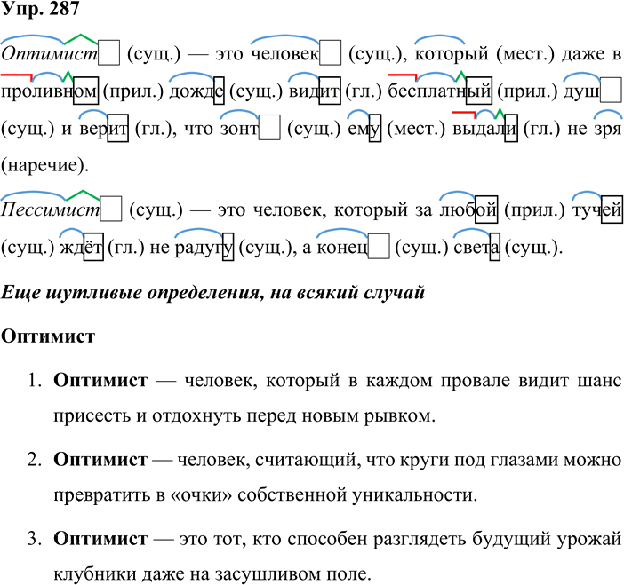 Иллюстрация к решению «Упр.287 ГДЗ Бабайцева 10-11 класс (Русский язык)», 1