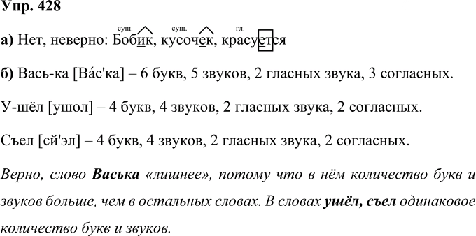 Иллюстрация к решению «Упр.428 Часть 2 ГДЗ Нечаева Яковлева 4 класс (Русский язык)», 1