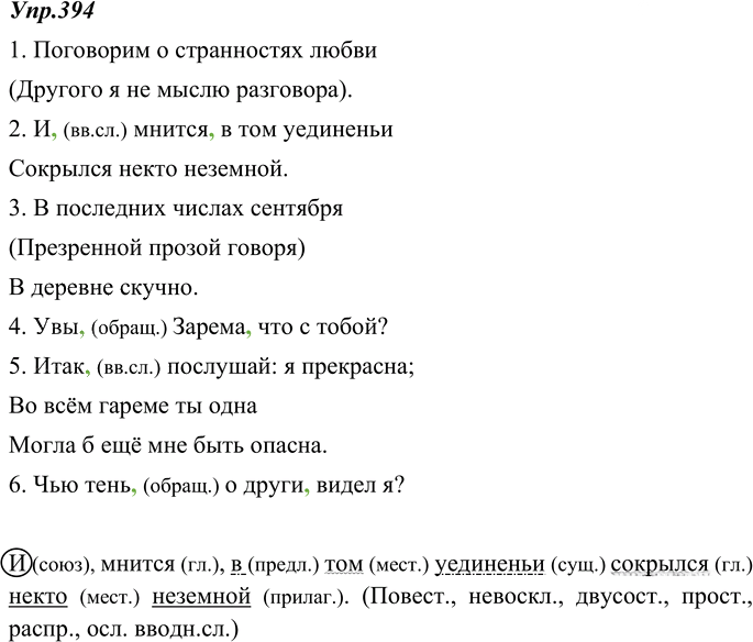 Иллюстрация к решению «Упр.394 ГДЗ Ладыженская 8 класс (Русский язык)», 1