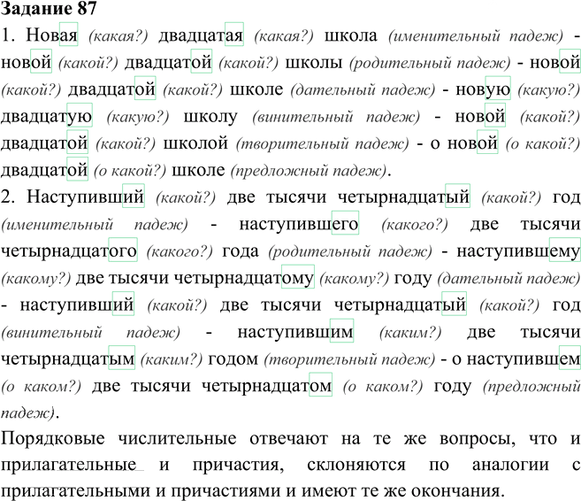 Иллюстрация к решению «Упр.87 Глава 7 ГДЗ Шмелев 6 класс (Русский язык)», 1