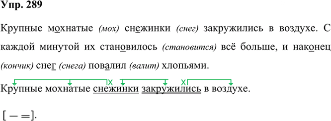 Иллюстрация к решению «Упр.289 Часть 1 ГДЗ Рамзаева 3 класс (Русский язык)», 2