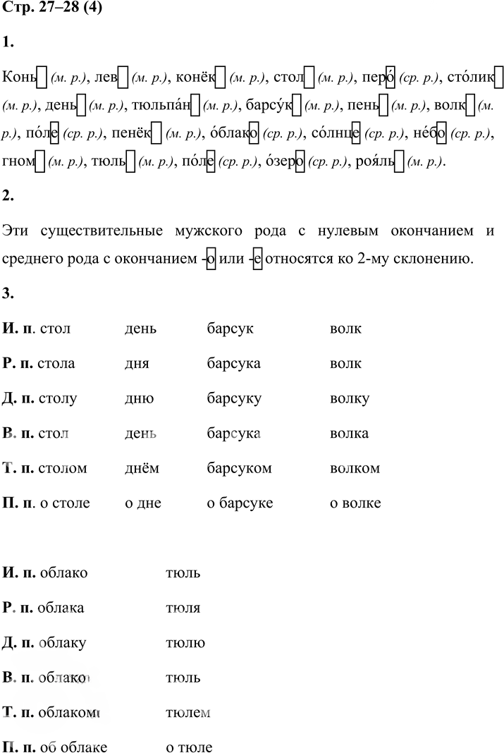 Иллюстрация к решению «Стр.27-28 Часть 2 ГДЗ Матвеева 4 класс (Русский язык)», 1