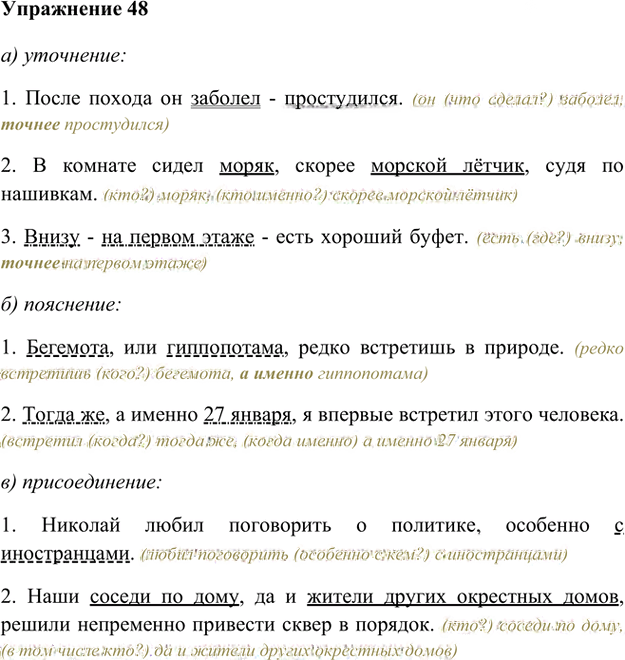 Иллюстрация к решению «Упр.48 Глава 4 ГДЗ Шмелев 8 класс (Русский язык)», 1