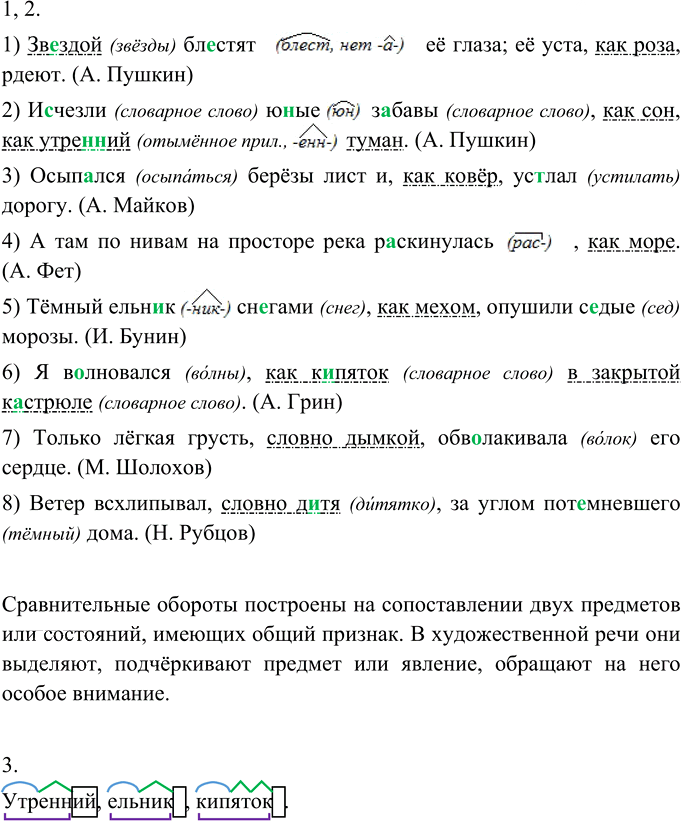 Иллюстрация к решению «Упр.142 ГДЗ Разумовская Львова 6 класс (Русский язык)», 3