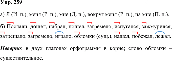 Иллюстрация к решению «Упр.259 Часть 1 ГДЗ Нечаева Яковлева 4 класс (Русский язык)», 1