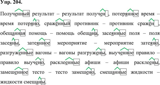 Иллюстрация к решению «Упр.204 Часть 1 ГДЗ Быстрова Кибирева 7 класс (Русский язык)», 1