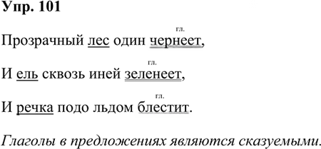 Иллюстрация к решению «Упр.101 Часть 2 ГДЗ Климанова Бабушкина 3 класс (Русский язык)», 1
