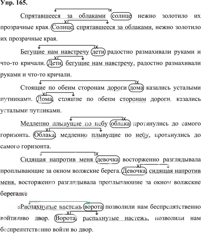 Иллюстрация к решению «Упр.165 Часть 1 ГДЗ Быстрова Кибирева 7 класс (Русский язык)», 1