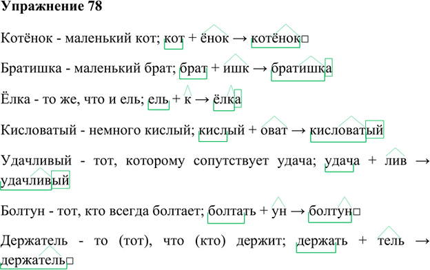 Иллюстрация к решению «Упр.78 Глава 3 ГДЗ Шмелев 5 класс (Русский язык)», 1