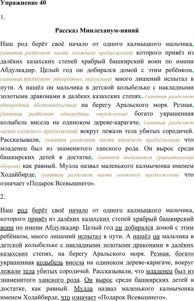 Иллюстрация к решению «Упр.40 Глава 3 ГДЗ Шмелев 8 класс (Русский язык)», 1