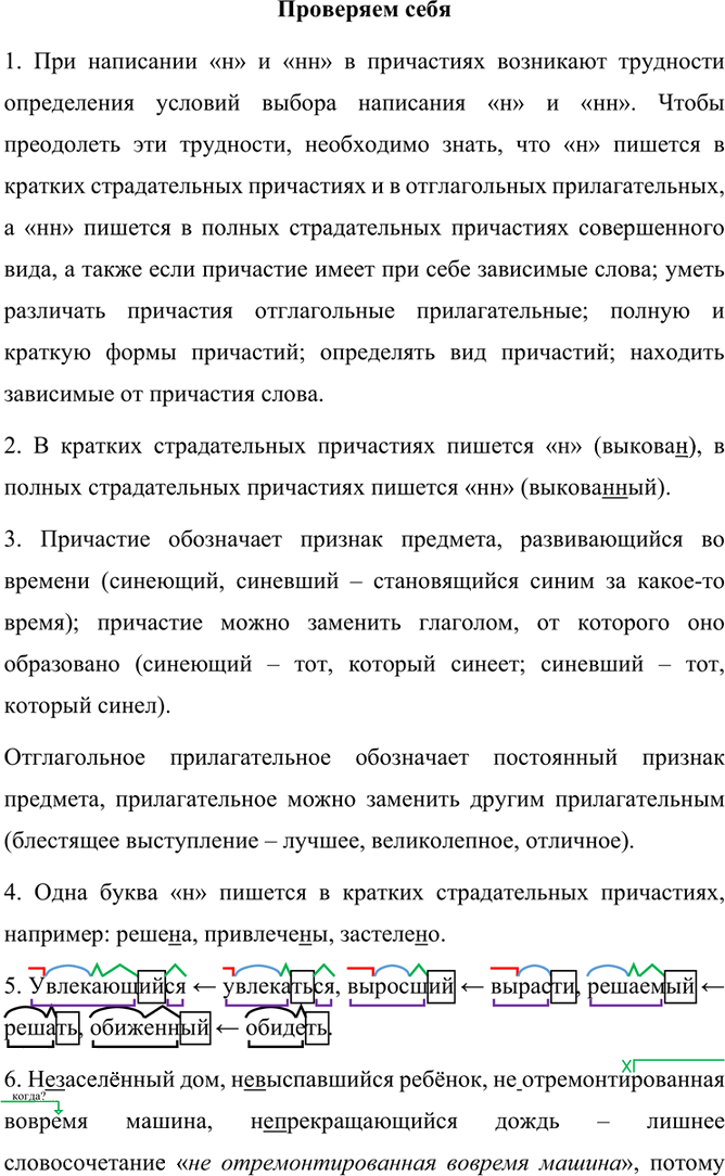 Иллюстрация к решению «Проверяем себя Параграф 22 Часть 1 ГДЗ Быстрова Кибирева 7 класс (Русский язык)», 1
