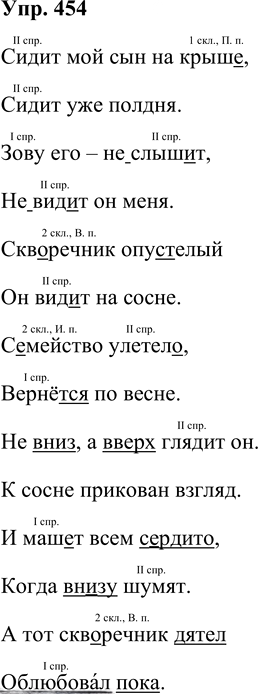 Иллюстрация к решению «Упр.454 Часть 2 ГДЗ Соловейчик 4 класс (Русский язык)», 1