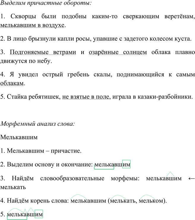 Иллюстрация к решению «Упр.129 ГДЗ Пименова Еремеева 7 класс (Русский язык)», 2