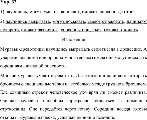 Иллюстрация к решению «Упр.32 Глава 6 ГДЗ Шмелев 7 класс (Русский язык)», 1