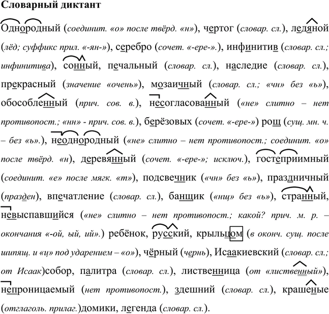 Иллюстрация к решению «Орфографический диктант Параграф 37 Часть 2 ГДЗ Быстрова Кибирева 8 класс (Русский язык)», 1