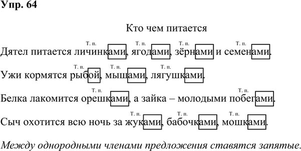 Иллюстрация к решению «Упр.64 Часть 2 ГДЗ Климанова Бабушкина 3 класс (Русский язык)», 1