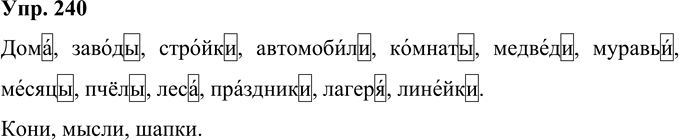 Иллюстрация к решению «Упр.240 Часть 1 ГДЗ Рамзаева 4 класс (Русский язык)», 1