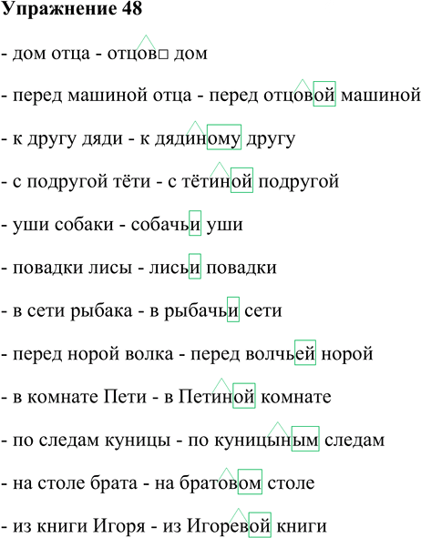 Иллюстрация к решению «Упр.48 Глава 7 ГДЗ Шмелев 5 класс (Русский язык)», 1