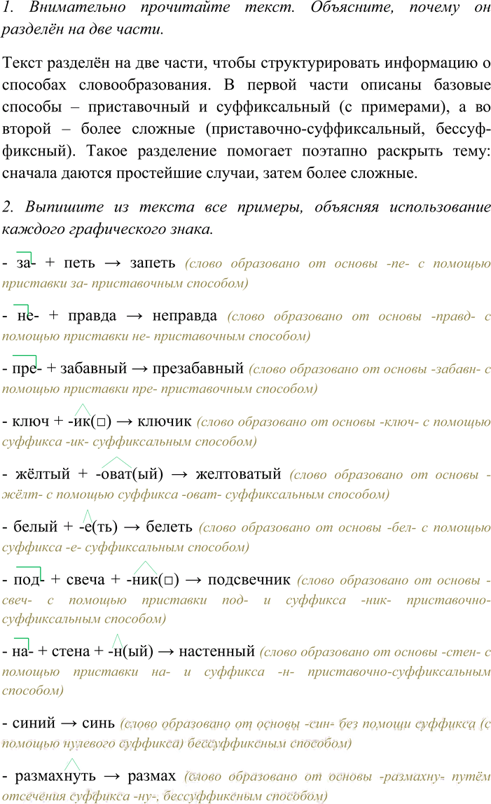 Иллюстрация к решению «Упр.88 ГДЗ Разумовская Львова 6 класс (Русский язык)», 1