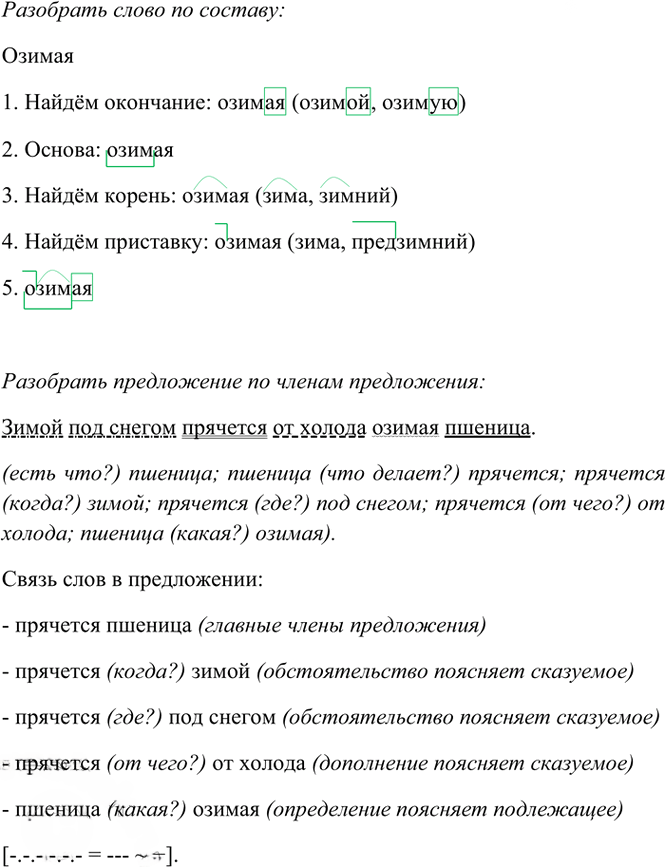 Иллюстрация к решению «Упр.212 Часть 1 ГДЗ Рамзаева 4 класс (Русский язык)», 3