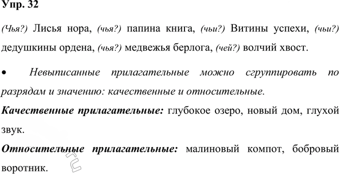 Иллюстрация к решению «Упр.32 Часть 2 ГДЗ Рыбченкова Александрова 6 класс 2023 года (Русский язык)», 1