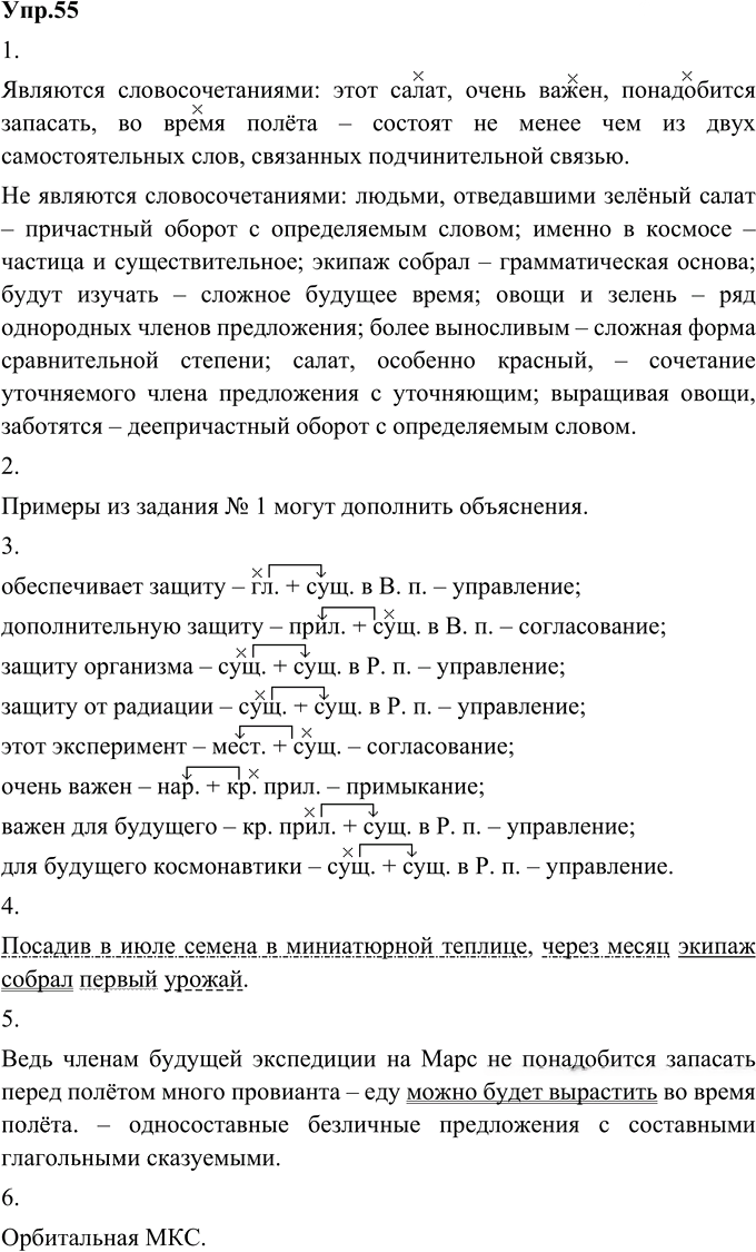 Иллюстрация к решению «Упр.55 Глава 1 ГДЗ Шмелев 9 класс (Русский язык)», 1