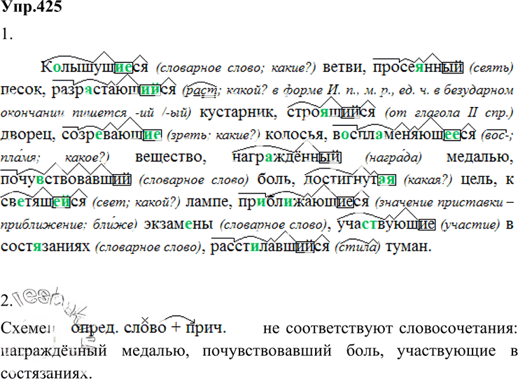 Иллюстрация к решению «Упр.425 ГДЗ Разумовская Львова 6 класс (Русский язык)», 3