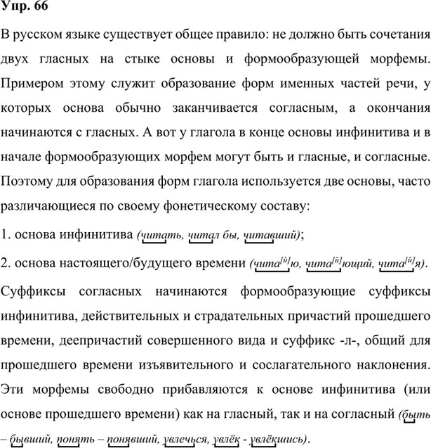 Иллюстрация к решению «Упр.66 Глава 1 ГДЗ Шмелев 7 класс (Русский язык)», 1