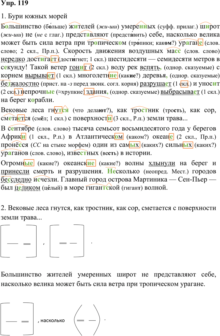 Иллюстрация к решению «Упр.119 ГДЗ Разумовская Львова 7 класс (Русский язык)», 1