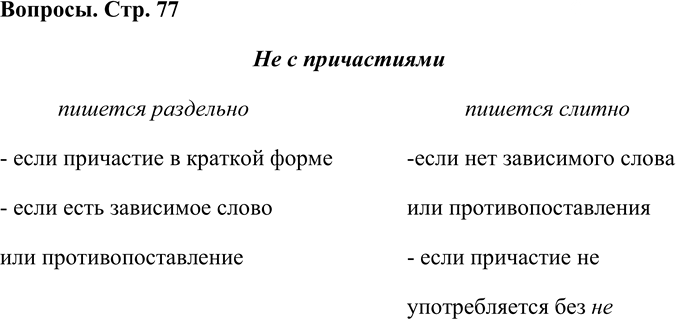 Иллюстрация к решению «Вопросы на стр.77 Часть 1 ГДЗ Львова Львов 7 класс (Русский язык)», 1