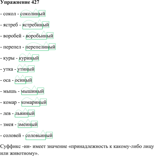 Иллюстрация к решению «Упр.427 ГДЗ Лидман-Орлова Пименова 6 класс (Русский язык)», 1