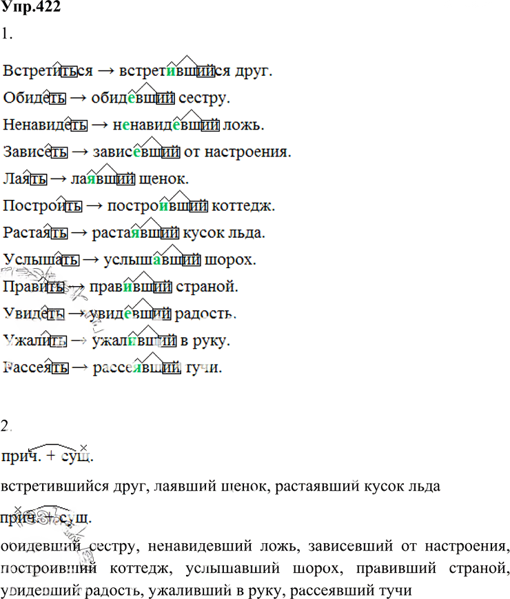 Иллюстрация к решению «Упр.422 ГДЗ Разумовская Львова 6 класс (Русский язык)», 3