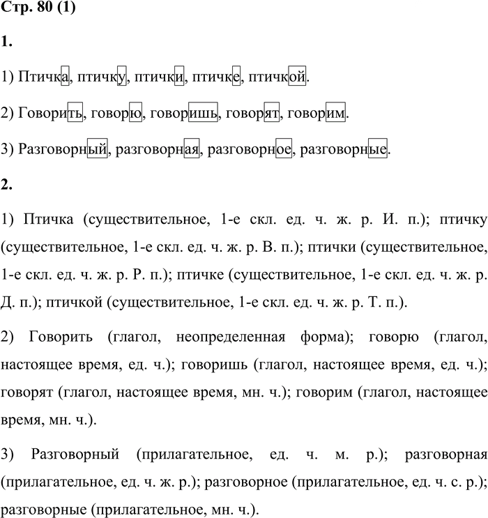 Иллюстрация к решению «Стр.80 Часть 1 ГДЗ Матвеева 4 класс (Русский язык)», 3
