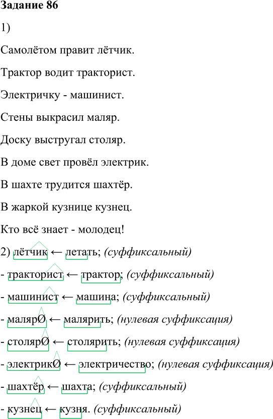 Иллюстрация к решению «Упр.86 Глава 3 ГДЗ Шмелев 6 класс (Русский язык)», 1