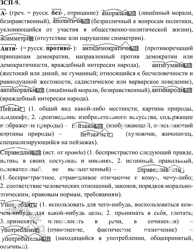 Иллюстрация к решению «ЗСП-9 ГДЗ Разумовская Львова 6 класс (Русский язык)», 2