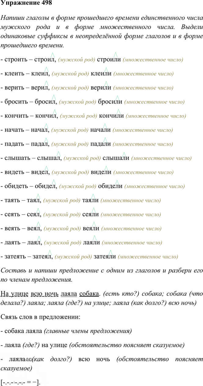 Иллюстрация к решению «Упр.498 Часть 2 ГДЗ Рамзаева 4 класс (Русский язык)», 2