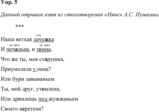 Иллюстрация к решению «Упр.5 Страницы 168-171 ГДЗ Дидактические материалы Ладыженская Аксенова 5 класс (Русский язык)», 1