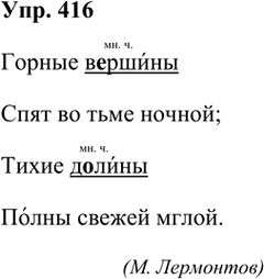 Иллюстрация к решению «Упр.416 Часть 2 ГДЗ Рамзаева 3 класс (Русский язык)», 2