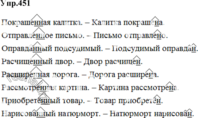 Иллюстрация к решению «Упр.451 ГДЗ Разумовская Львова 6 класс (Русский язык)», 3