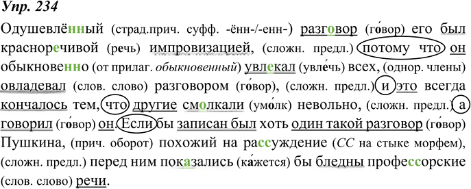 Иллюстрация к решению «Упр.234 ГДЗ Ладыженская 8 класс (Русский язык)», 1
