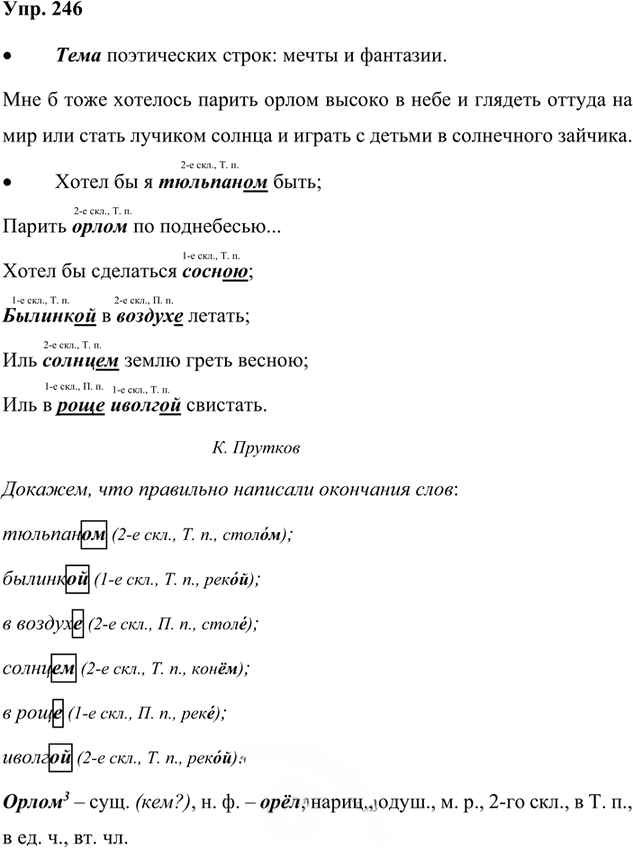 Иллюстрация к решению «Упр.246 Часть 1 ГДЗ Канакина Горецкий 4 класс (Русский язык)», 1