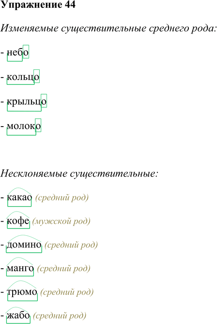 Иллюстрация к решению «Упр.44 Глава 6 ГДЗ Шмелев 5 класс (Русский язык)», 1