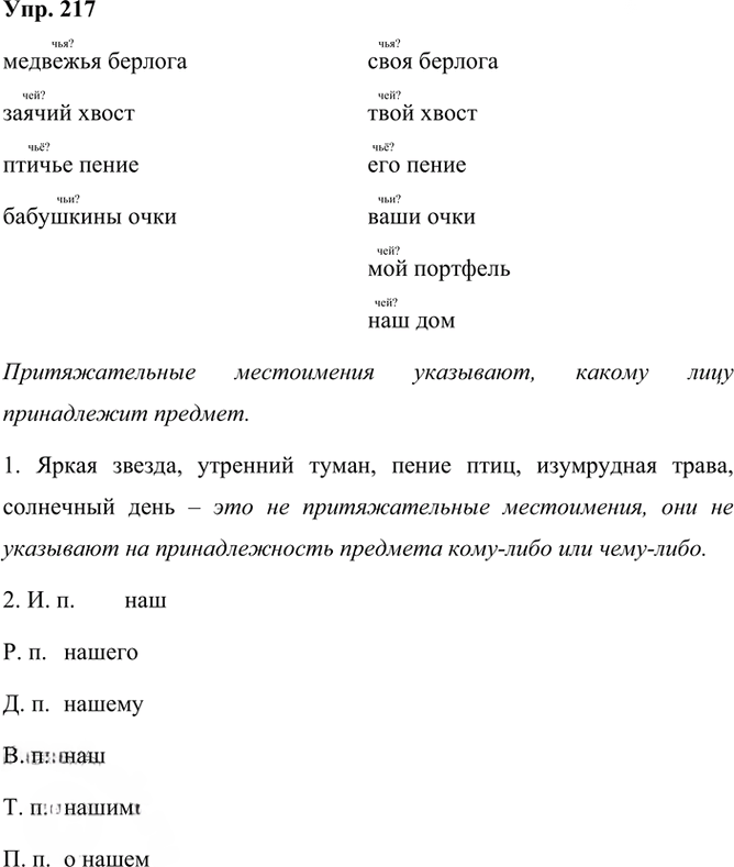Иллюстрация к решению «Упр.217 Часть 2 ГДЗ Рыбченкова Александрова 6 класс 2023 года (Русский язык)», 1