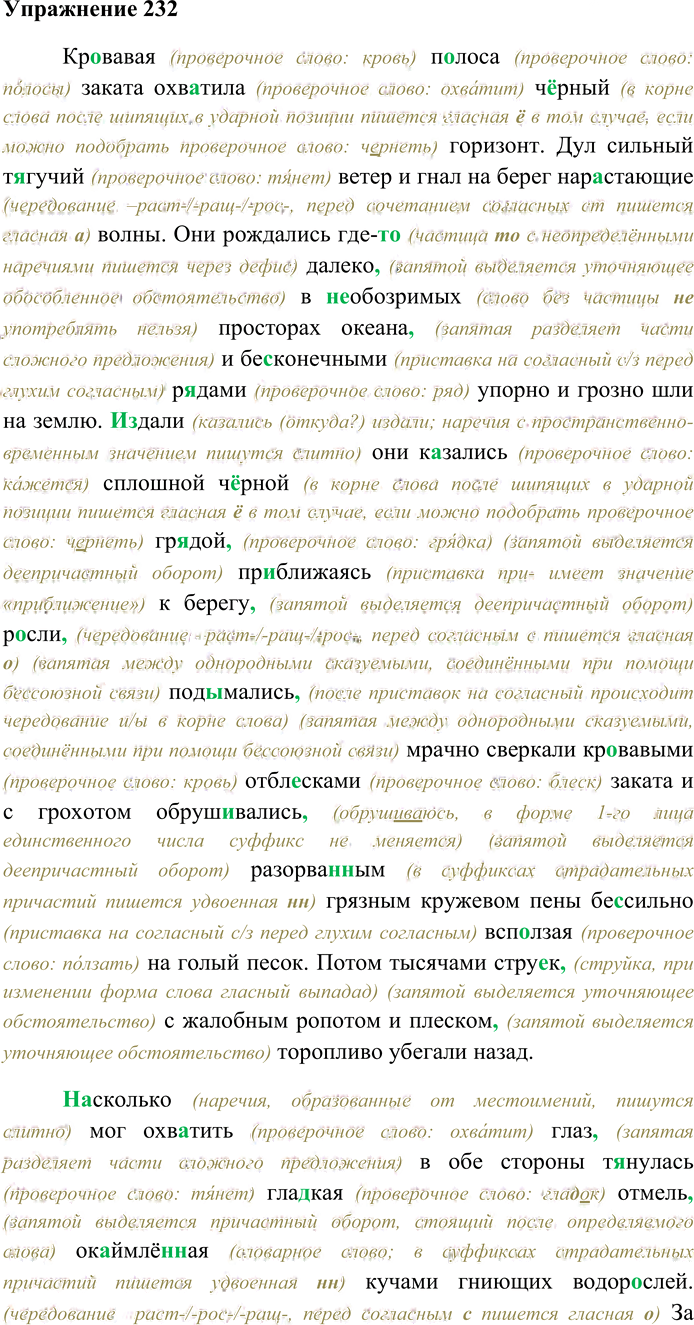 Иллюстрация к решению «Упр.232 ГДЗ Гусарова 10 класс (Русский язык)», 1
