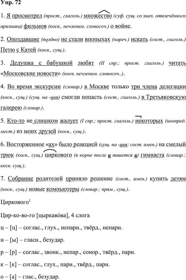 Иллюстрация к решению «Упр.72 Глава 7 ГДЗ Шмелев 7 класс (Русский язык)», 1