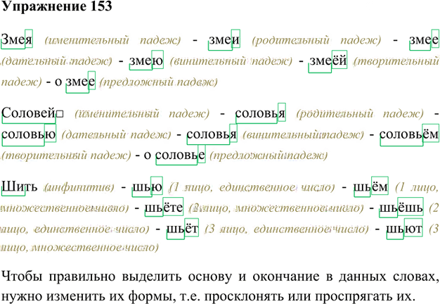 Иллюстрация к решению «Упр.153 Часть 1 ГДЗ Быстрова Кибирева 6 класс (Русский язык)», 1