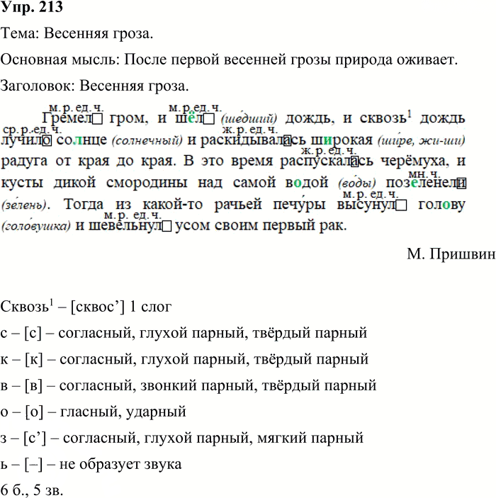 Иллюстрация к решению «Упр.213 Часть 2 ГДЗ Канакина Горецкий 3 класс (Русский язык)», 2