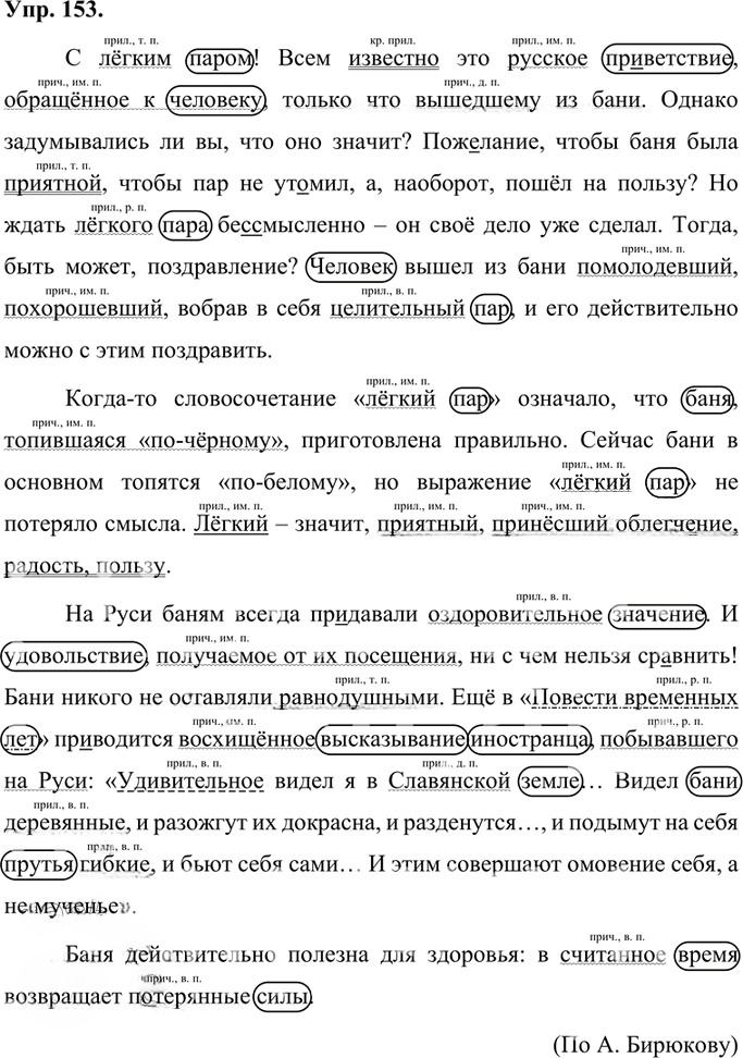 Иллюстрация к решению «Упр.153 Часть 1 ГДЗ Быстрова Кибирева 7 класс (Русский язык)», 1
